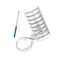 thumbnail image 2 of Dalazy 10x Plats en Verre Pétri Réutilisables Faciles à Nettoyer pour Accessoires 100mm, 2 of 9
