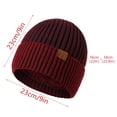 thumbnail image 2 of Hats Adult Winter Double Layer Woolen Hat New Fleece Warm Knitted Hat Gifts, 2 of 3