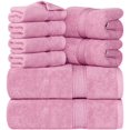 thumbnail image 1 of Juego de Toallas Utopia Towels Majestic Plush 8 Piezas Rosa, 1 of 5