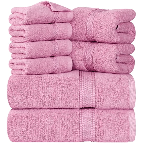Juego de Toallas Utopia Towels Majestic Plush 8 Piezas Rosa