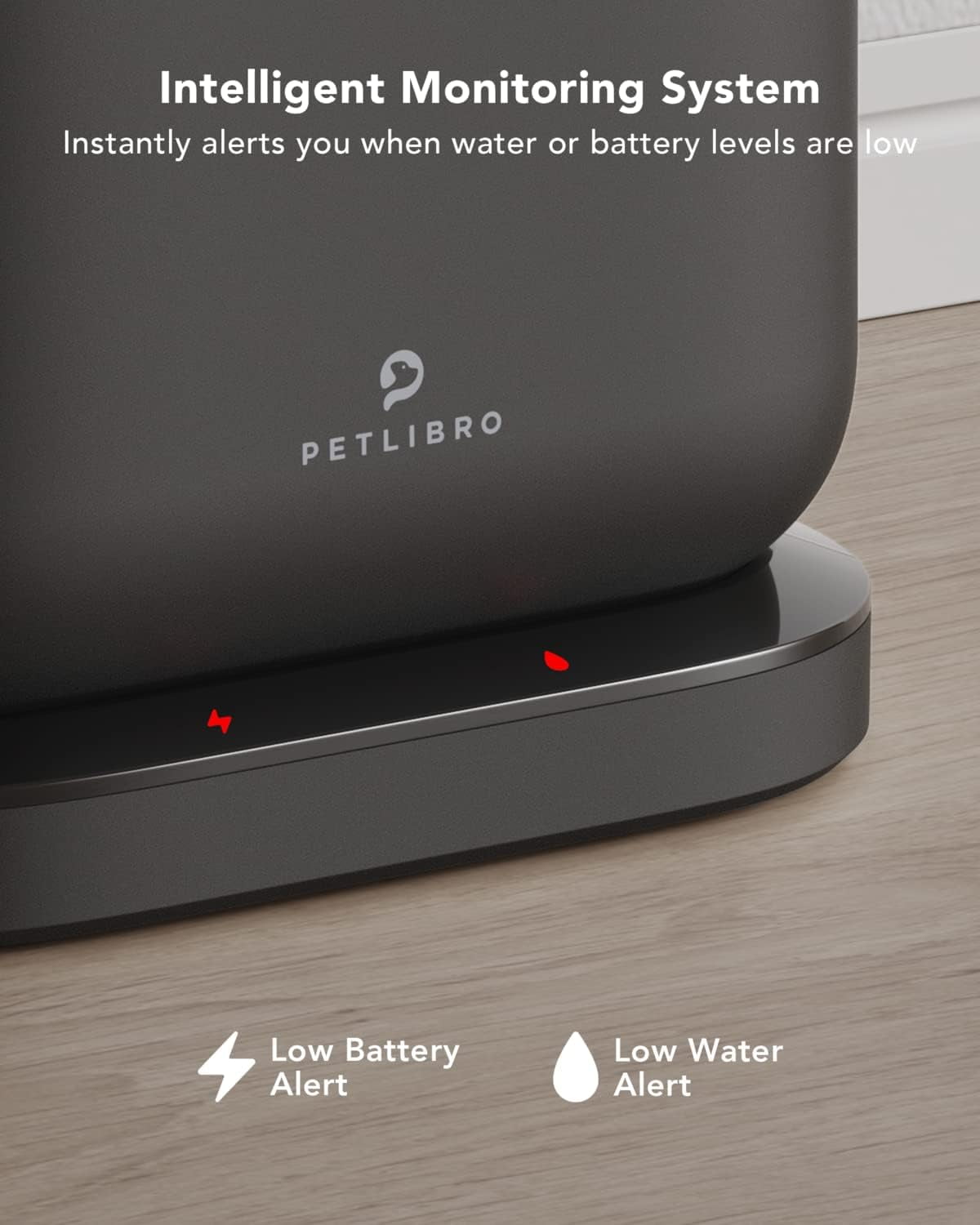 PETLIBRO Silent Rechargeable Cat Water Fountain, 2.5L, Stainless Steel, Quiet Pump, Easy Clean, BPA-Free