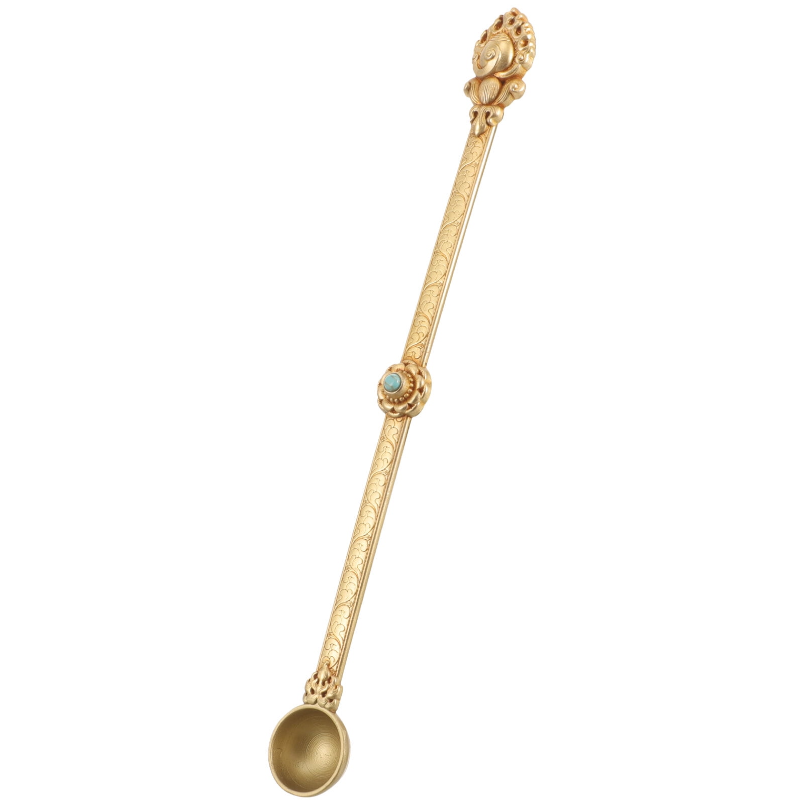Brass Buddha Spoon Hawan Spoon for Pouring Ghee Tibet Spoon Religious