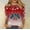 004 Red, variant on Oplxuo Womens 3/4 Length Sleeve Tops Funny Christmas Graphic 2025 Crew Neck Holiday Tops Pullover