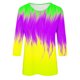 thumbnail image 5 of RKSTN Mardi Gras 3/4 Sleeve T Shirts for Women Top Oversized Crewneck Carnival Mask Print 3/4 Length Sleeve Shirt Womens Casual Round Neck Mask Tuesday Carnival Party Three Quarter Sleeve Tee Shirt, 5 of 5
