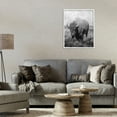 thumbnail image 2 of Stupell Industries Wandering Bison Monochrome Portrait White Framed Giclee Art design by Marcus Prime, 20 x 16, 2 of 8