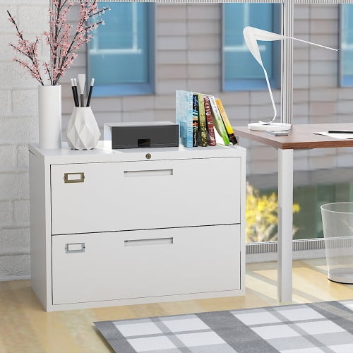 2 Drawer Metal Lateral File with Lock, Steel Office Filing for Legal/Letter A4