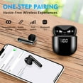 thumbnail image 5 of True Wireless Earbuds Bluetooth Headphones HiFi Stereo Sound Noise Cancelling Touch Control 24H Playtime with LED Display Charging Case IPX7 Waterproof Headsets for Running and Gym,Black, 5 of 8