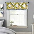 thumbnail image 3 of Summer Lemon Window Valance for Kitchen, National Style Lemon Floral Blue Flower Texture Rod Pocket Short Curtain for Small Windows, Light Filtering Decorative Valance, 60 x 14 Inch, 1 Panel, 3 of 9