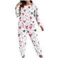 thumbnail image 3 of Wiyuqeen Plus Size Women's Pajamas Sets 2 Piece Long Sleeve Pj Sleepwear Soft Comfy Tops and Pants Funny Love Print Loungewear, 3 of 7