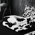 thumbnail image 5 of meiyoeat Black Cow Print Zipper Full Size Comforter Sets with Fitted Sheet and 2 Pillowcases,Princess Ribbon Bows Zipper Bedding Set,Black Reversible,4-Piece, 5 of 7