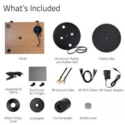 Fluance RT82 Reference High Fidelity Vinyl Turntable Record Player with Ortofon OM10 Cartridge, Speed Control Motor, High Mass MDF Wood Plinth, Vibration Isolation Feet - Bamboo