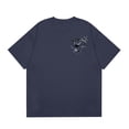 thumbnail image 3 of NAMTYQX Mens T-Shirts Graphic Tees Relaxed Fit Cool Crewneck Plus Size Lightweight Patterns Hawaiian Short Sleeved Cool Casual Graphic Tees Navy Size 2XL, 3 of 5