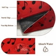 thumbnail image 6 of Large Area Rugs for Living Room Bedroom, Piano Keyboards 5'x8' Rug Washable Carpet Runner Indoor Outdoor, Musical Notes Vintage Red Non Slip Floor Mats Rug for Kitchen, Bathroom, 6 of 8