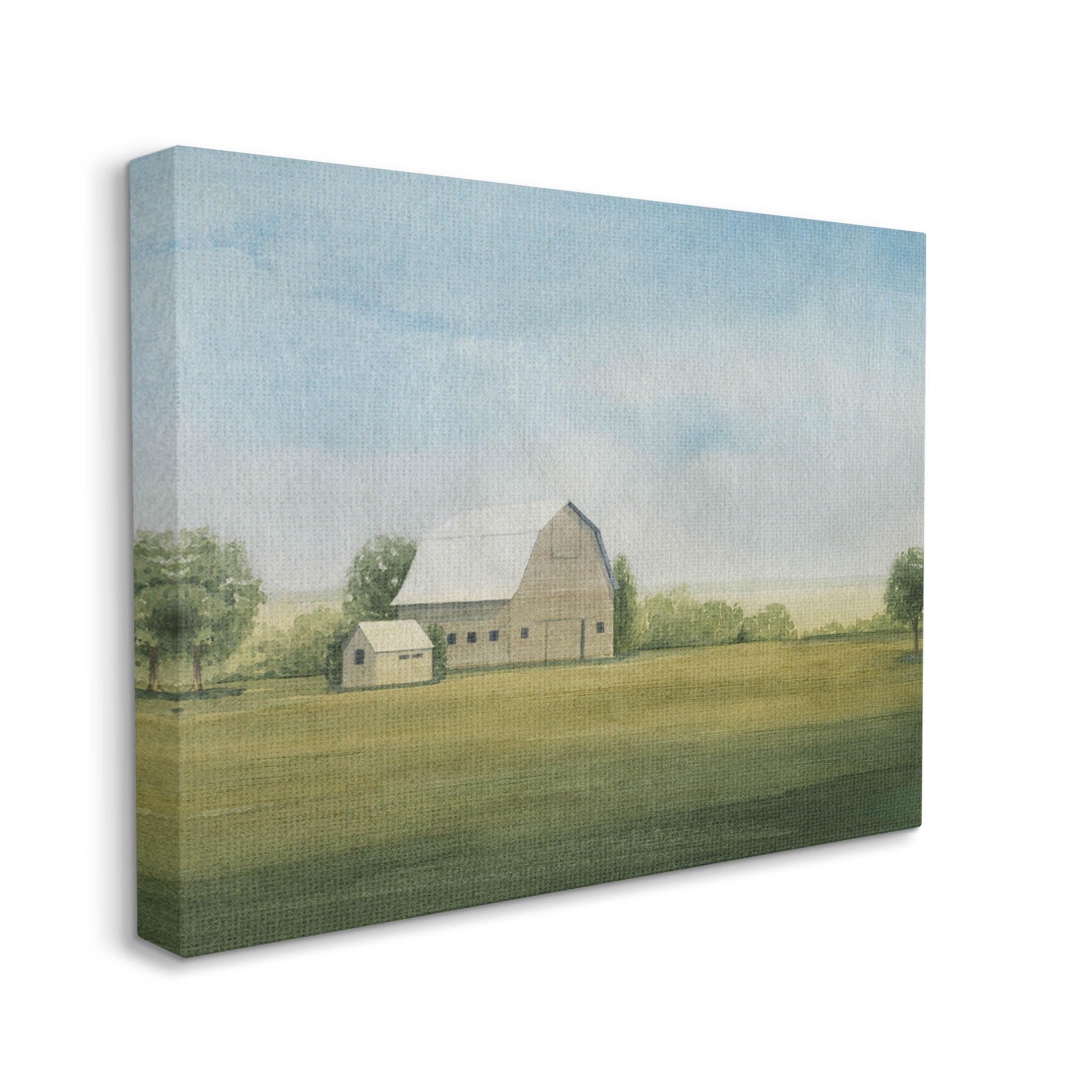 Stupell Industries Vast Rural Barn Landscape Painting Gallery Wrapped Canvas Print Wall Art, Design by Grace Popp