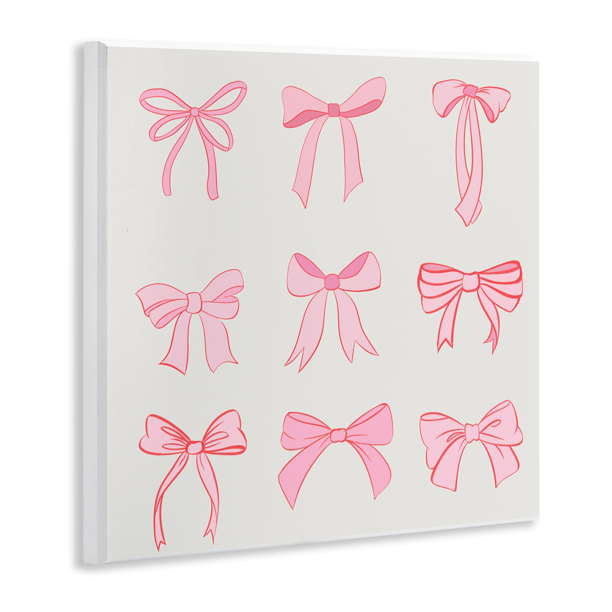 Stupell Industries Pink Coquette Ribbons Wall Plaque Art, design by Emily Navas