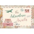 thumbnail image 1 of Fondo de fotografía con tema de aventura, avión, mapa del mundo, maleta, viaje, niños, fiesta de cumpleaños, baby shower, mesa de postres, decoración, fotomatón, accesorios de estudio, 1 of 4