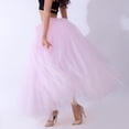 thumbnail image 4 of vigerkar Women Long Maxi Tutu Tulle Skirt Ballet Prom Party Layered Mesh A-Line Skirt Pink, One Size, 4 of 4