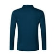 thumbnail image 4 of Enridrech Mens Collared Tee Shirt with Pockets Solid Color Button Casual Stylish Pullover Long Sleeve Top for Men, 4 of 6