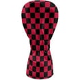 thumbnail image 2 of Golf Head Covers for Woods and Driver Fairway Hybrid Funny PU Leather Golf Club Head Covers for Women Men Golf Accessories for Halloween Christmas Birthday Present,Black and Red Checkered, 2 of 6