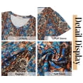 thumbnail image 5 of Fantaslook Blouses for Women Dressy Casual V Neck Pleated Tunic Tops Summer Short Sleeve Boho Shirts, 5 of 7