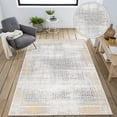 thumbnail image 3 of World Rug Gallery  Bohemian Geometric Area Rug Yellow 5'x7' 5' x 8',8' Runner Indoor Living Room,Kitchen,Bedroom Grey,Ivory Rectangle, 3 of 9