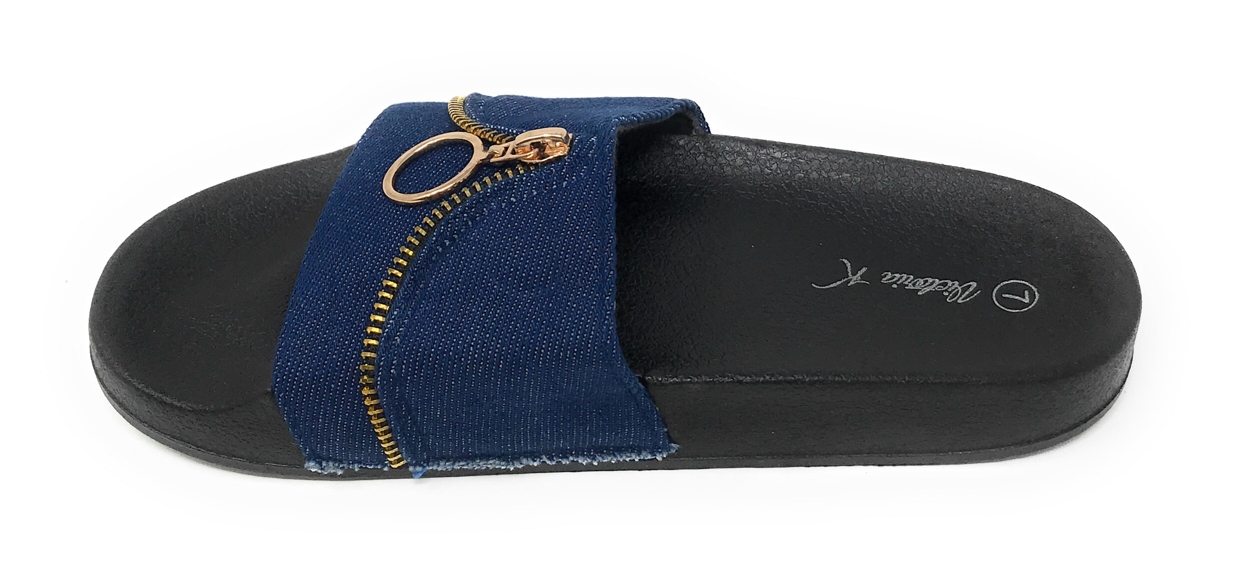 Victoria K Women's Zipper Slider Sandals