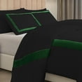 thumbnail image 5 of DNG Creations 1 Piece Full Black And Green Border Line Pattern Duvet Cover - 100% Egyptian Cotton, 800 Thread Count ( California King ), 5 of 5