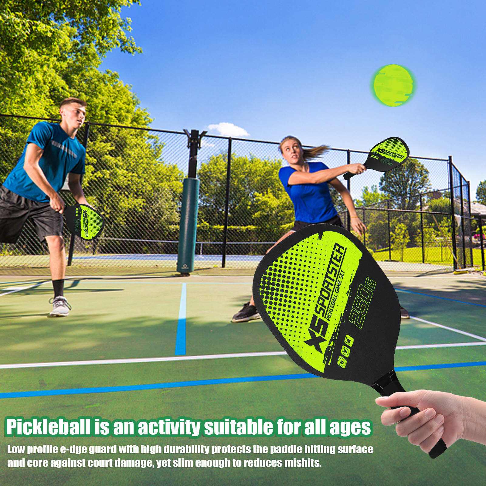 Eccomum Pickleball Rackets Set With Balls And Bag photo 4