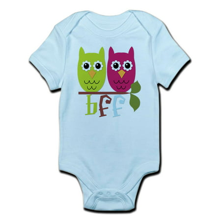 CafePress - BFF Best Friends Forever Owls Infant Bodysuit - Baby Light