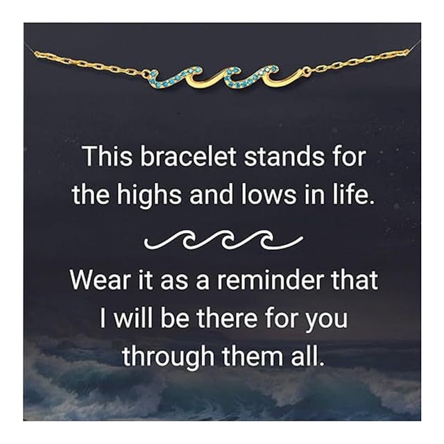 1 Gold Set With Blue Diamond Ladies Family Simple BraceletThe Best Gift for A Loved One