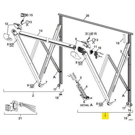 Carefree R001934WHT Altitude Awning Arm Assy RH Motor Side, White