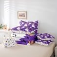 thumbnail image 5 of Feelyou Purple Gothic Haloween Bedding Comforter Set 7pcs, Kawaii Cartoon Ghost Pumpkin Queen Bedding Sets, Groovy Daisy Flower Reversible Queen Sheet Sets, Breathable Home Decor, 5 of 7