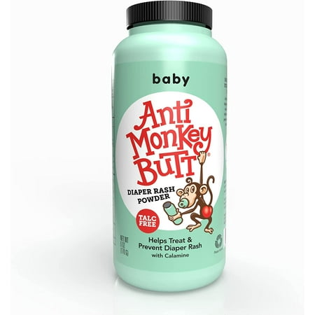 Anti Monkey Butt Baby Powder with Calamine - Prevents Diaper Rash and Absorbs Moisture Talc Free, 6 Ounces Anti Monkey Butt Baby Powder with Calamine - Prevents Diaper Rash and Absorbs Moisture Talc Free, 6 Ounces