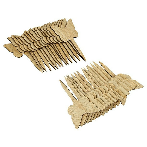 Matsuzay 50 Uds. De etiquetas de madera en forma de T para plantas, etiquetas para letreros de plántulas de jardín, palos marcadores para Jardín y Patio 30 piezas