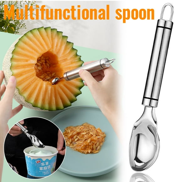 Black and Friday Deals 50% off Clear! Cyber and Monday Deals Vaidha Hard 304 Stainless Steel Ice Cream Spoon Fruit Sco-oper Ice Cream Spo-on Tool