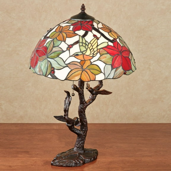 Tropical Passion Stained Glass Lamp Multi Warm Multi Warm