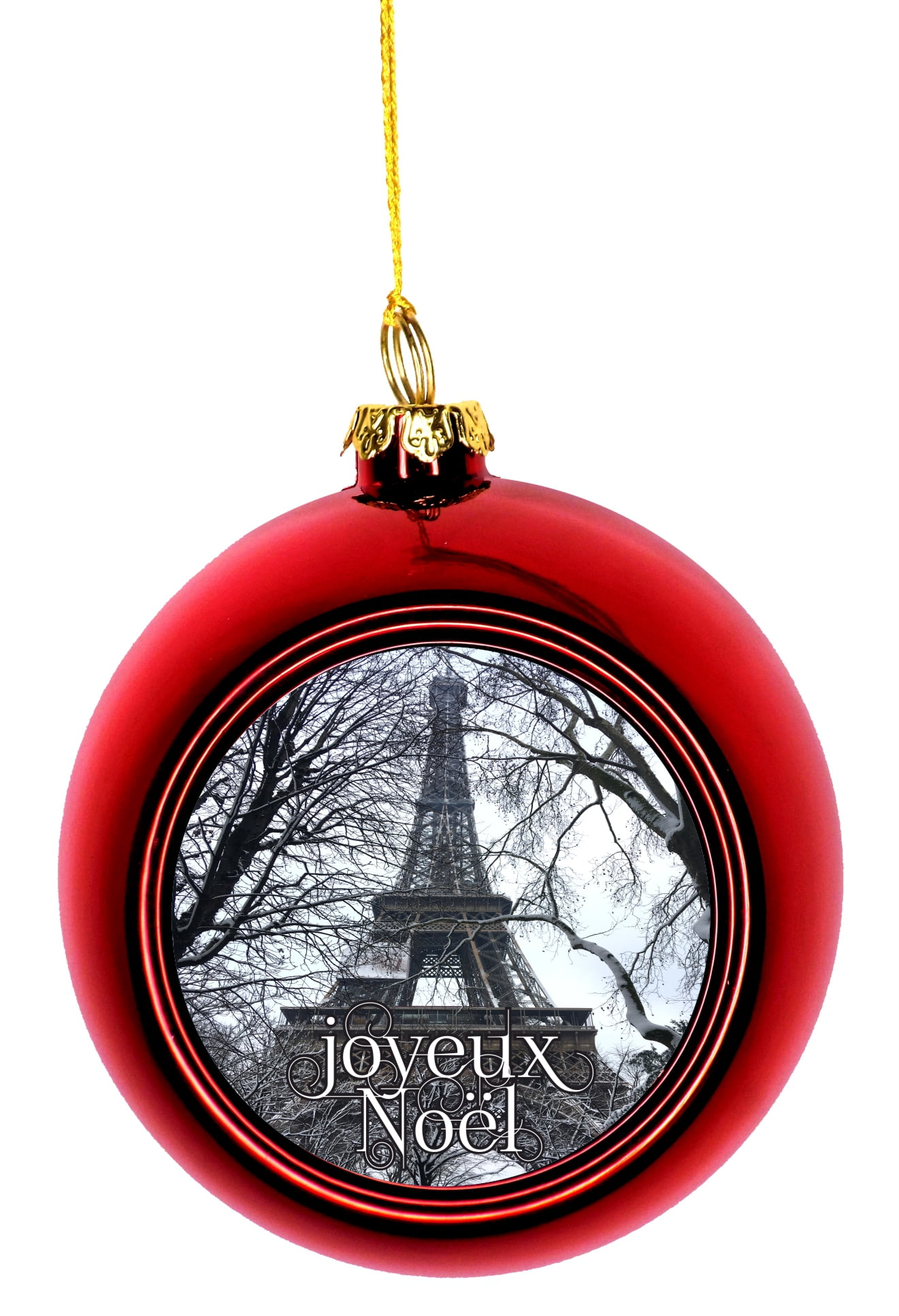 Christmas Ornaments Travel France Paris Eiffel Tower in Snow Noel Ball