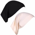 thumbnail image 2 of sweethay Gorros de secado rápido, pañuelo elástico para la cabeza, pañuelo ligero para la cabeza, transpirable, agradable a la piel, diadema Accesorios de disfraces Beis/Negro, 2 of 6