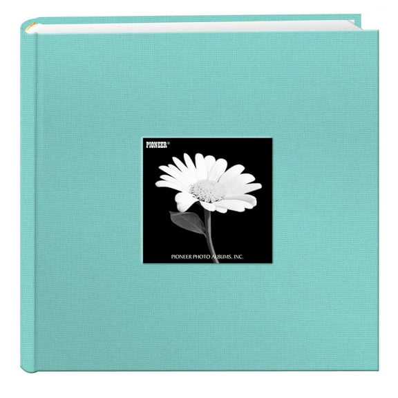 Pioneer Photo Albums Fabric Frame 200 Pkt 4x6 Photo Album, Crystal Blue