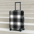 thumbnail image 5 of Buffalo check plaid white black Luggage Cover Anti Scratch, Elastic Suitcase Protector Suitcase Covers for Luggage Fits 18-32 Inch Luggage, 5 of 5