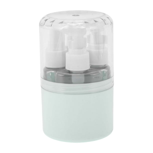 Conjunto de Contenedores de Viaje de 4 Piezas, Botellas de Viaje Portátiles, Azul