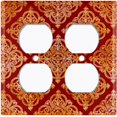 thumbnail image 3 of Metal Light Switch Plate Cover Elegant Burgundy Diamond Cross Gate Damask DAM073, 3 of 13