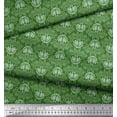 thumbnail image 3 of Soimoi Green Poly Georgette Fabric Filigree Damask Print Fabric by Yard 42 Inch Wide, 3 of 3