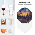 thumbnail image 6 of Kdxio Cosmic Irises At Twilight Funny Coasters,4 Pcs Leather Coasters,Housewarming Gifts,Protect Furniture from Water Marks Scratch and Damage, 6 of 6