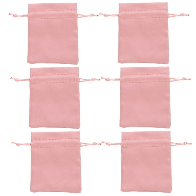 unbranded 6Ud Bolsas De Regalo Con De Cordón Rosa Para Almacenamiento Y Dulces Reutilizables