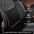 thumbnail image 3 of LAONNVIR Car 5 Seat Covers Custom Fit for Ford Escape 2001-2024 Full Set Faux Leather Cushion Protector,Black&Grey, 3 of 5