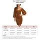 thumbnail image 5 of Slim Fit Hip Wrap Dress, Soft Fabric Lantern Long Sleeve Dress Square Neck Elegant For Date For Daily ANGGREK Otros, 5 of 8