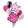 7 pc Pink Dance Lace Happy Birthday Balloon Bouquet Party Decoration Ballerina