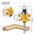 thumbnail image 2 of 1PC Tenon Cutter 8/12mm Handle High-end Alloy Woodworking Door Window Milling Cutter Computer Engraving Machine Slotting Tool, 2 of 7