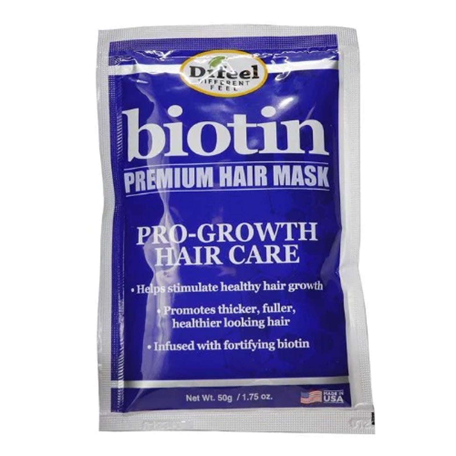 Difeel ProGrowth Biotin Hair Mask 1.75 oz,Pack of 2